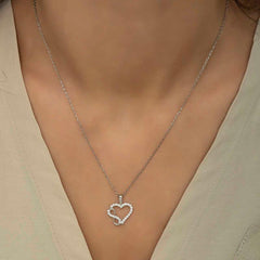 Silver Heart Infinity Women's Necklace