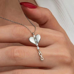 Silver Heart Infinity Women's Necklace