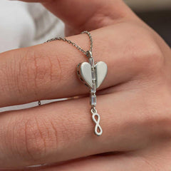 Silver Heart Infinity Women's Necklace
