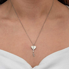 Silver Heart Infinity Women's Necklace