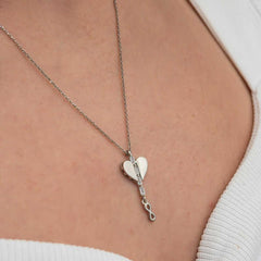 Silver Heart Infinity Women's Necklace