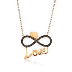 Silver Heart Infinity Love Women's Necklace