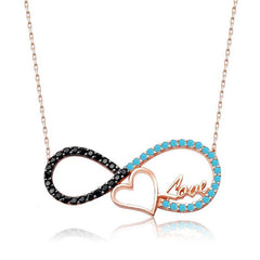 Silver Heart Infinity Women's Necklace