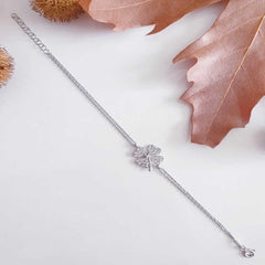 Bracelet femme trèfle cœur argent