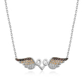 Silver Winged Heart Necklace