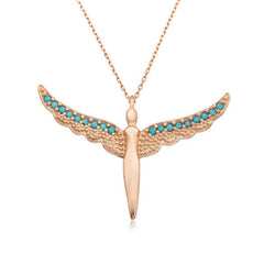 Silver Winged Angel Women's Necklace