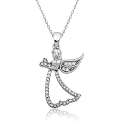 Silver Winged Angel Necklace