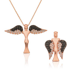 Silver Winged Angel Necklace