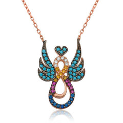 Silver Winged Infinite Love Necklace