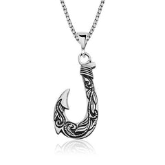Silver Hook Men's Necklace