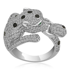 Silver Tiger Figured Women's Ring