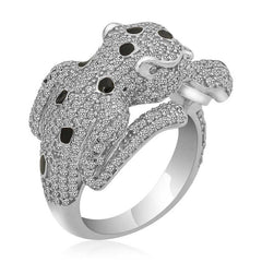Silver Tiger Figured Women's Ring