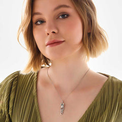 Collier pour femme en argent avec motif tigre