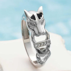 Silver Tiger Figured Women's Ring