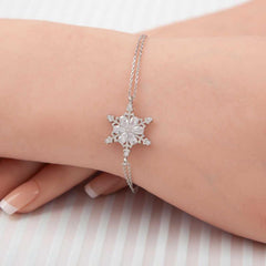 Silver Snow Flower Women's Bracelet