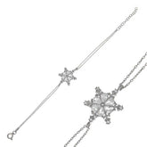 Silver Snow Flower Women's Bracelet