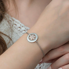 Bracelet femme flocon de neige en argent