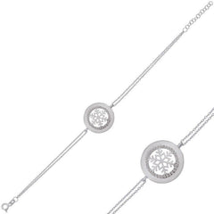 Bracelet femme flocon de neige en argent