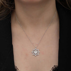 Silver Snowflake Women's Necklace