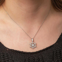 Silver Snowflake Women's Necklace