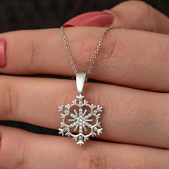 Silver Snowflake Women's Necklace