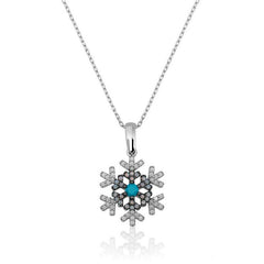 Silver Snowflake Women's Necklace
