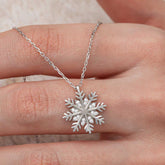 Silver Snowflake Women's Necklace