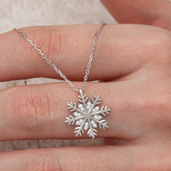 Silver Snowflake Women's Necklace