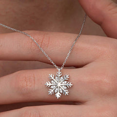 Silver Snowflake Women's Necklace
