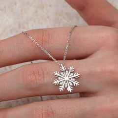 Silver Snowflake Women's Necklace
