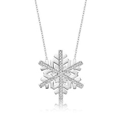 Silver Snowflake Women's Necklace