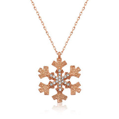 Silver Snowflake Women's Necklace
