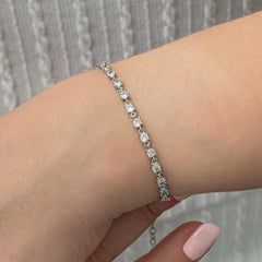 Silver White Stone Waterway Women's Bracelet