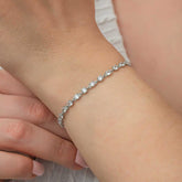Silver White Stone Waterway Women's Bracelet