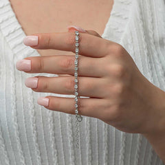 Silver White Stone Waterway Women's Bracelet