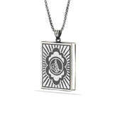 Silver Openable Tughra Amulet Necklace