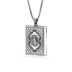 Gümüş İçi Açılabilen Tuğra Muskalık Kolye