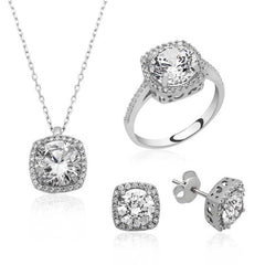 Silver Square Mount Women Set