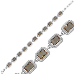 Gümüş Kare Zultanit Taşlı Kadın Bileklik