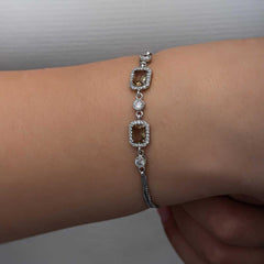 Silver Square Zultanite Stone Women's Bracelet