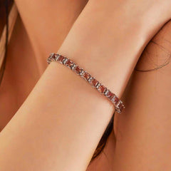 Gümüş Kare Zultanit Taşlı Kadın Bileklik