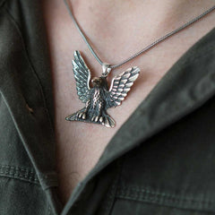 Silver Eagle Men's Necklace