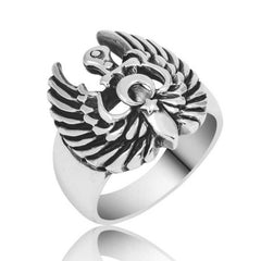Silver Eagle Wing Men's Ring
