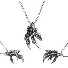 Collier pour homme en argent avec griffe d'aigle