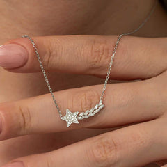 Silver Shooting Star Women's Necklace