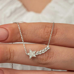 Silver Shooting Star Women's Necklace