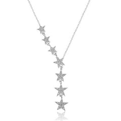 Silver Shooting Stars Women's Necklace