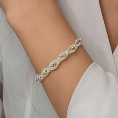 Bracelet tricoté Kazaziye en argent