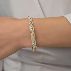 Bracelet tricoté Kazaziye en argent