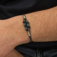 Bracelet tricoté Kazaziye en argent